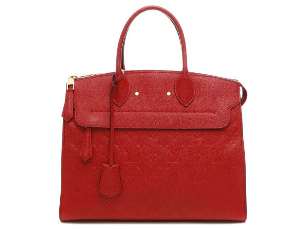 LOUIS VUITTON Pont Neuf Monogram Empreinte Cerise Red Shoulder Bag
